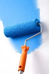paint roller on white background
