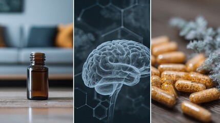 Conceptual Image Representing Holistic Approach to Health and Brain Wellness