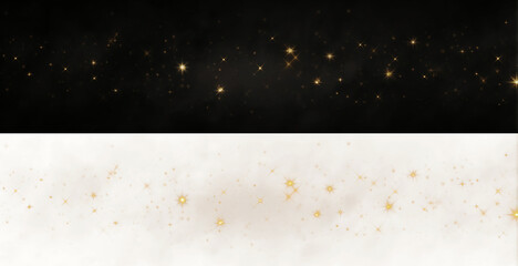 Golden Sparkles on Dark Background: Festive Lights and Elegant Glow with Abstract Glitter for Luxury Celebrations and Holiday Designs