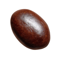 Single Roasted Coffee Bean on White