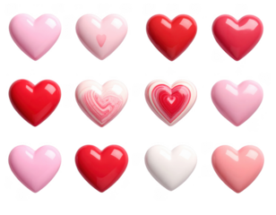 Simple heart icon set