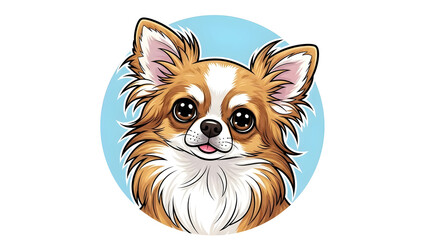 Small dog breed with long fur and big ears