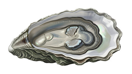 Texture and shape of a sea oyster shell