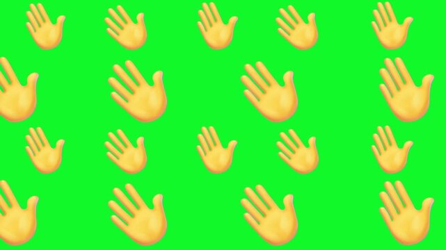 3d Waving Hand emoji to say bye icon.