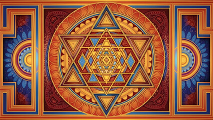 Sacred geometric diagram used in Hindu meditation