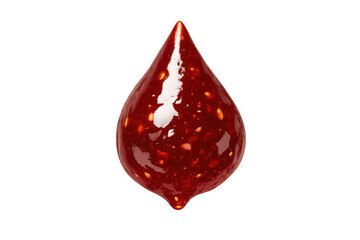 Obraz premium Chili sauce drop, isolated on a transparent background with high detail.