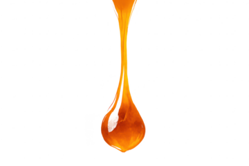 Golden liquid drip on transparent background for graphic use here now.