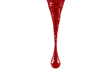 Dripping Red Liquid with transparent background, perfect for design use.