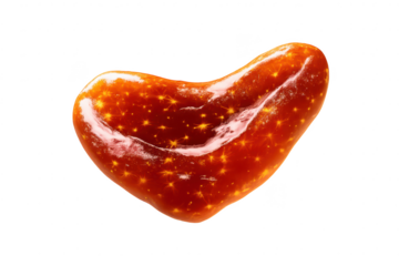 Shiny heart shape with golden sparkles, transparent background, love icon