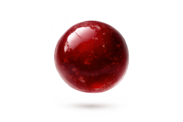 Red Sphere with Shadow and transparent background on black background