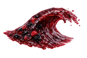 Berry wave with a transparent background for any graphic design use