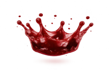 Red Crown Splash Illustration on a transparent background render art