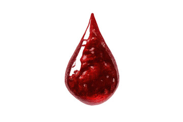 Crimson Red Drop on transparent background, a digitally created image