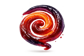 Fiery vortex or whirlpool effect with transparent background element.