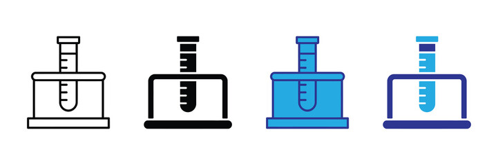 Obraz premium Vector illustration icon collection of various laboratory equipment icons in different colors and styles for science and research purposes set icon isolated on