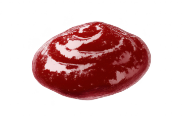 Reddish rock globe, smooth texture with transparent background effect.