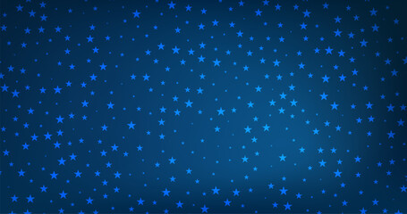A dark blue background with many small stars shining brightly in the night sky
