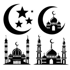 Islamic symbols and mosques