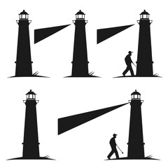 Lighthouse silhouettes