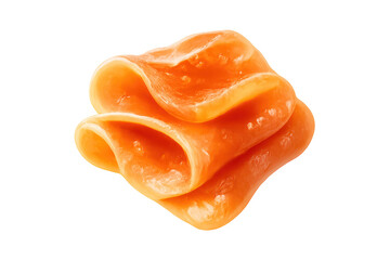 Delicious Caramel Candy Layers on a transparent background, sweet treat.