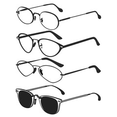 Collection of stylish eyeglasses