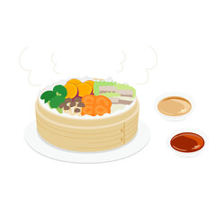 野菜の蒸し料理・タレ付き