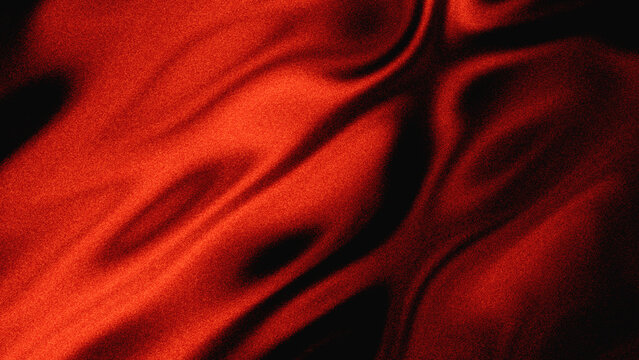 Abstract liquid wave pattern in deep red, black with lo-fi grain noise effect. Modern 2000s style, fluid lines texture. Noir posters, wallpapers, digital art, creative banner, dark luxury visuals