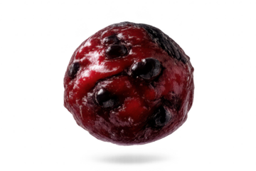 Realistic diseased cell or fruit render on transparent background image.