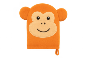 Cute monkey wash mitt for children bathing time