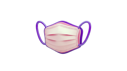 Pink and Purple Face Mask with Ear Loops