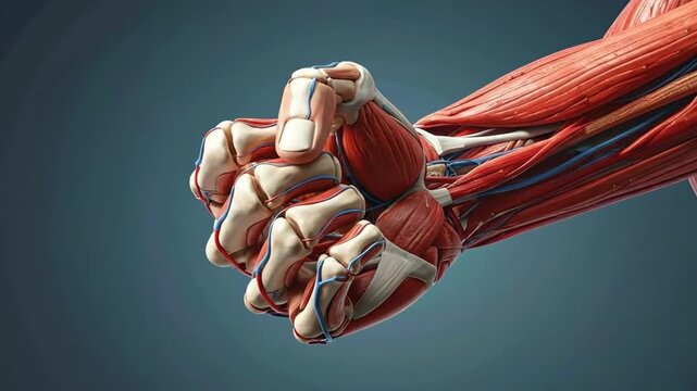 Anatomy of the Human Hand - Muscles, Bones, and Tendons Revealed.