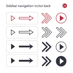 Sidebar Nav Icons Vector Pack for Collapse and Expand