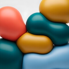 Vibrant abstract shapes in harmonious arrangement