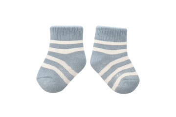 Baby light blue white striped socks