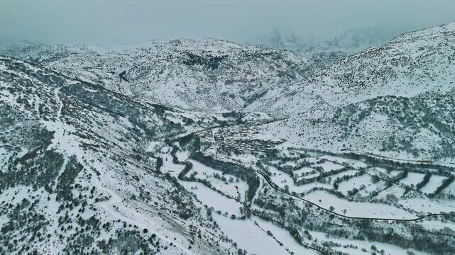 winter landscape in the mountains