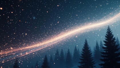 Starry night light trail