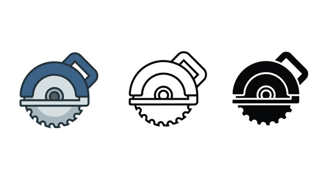 Circular saws in different styles and colors for various uses