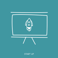 Business Growth Fasting with rocket start up