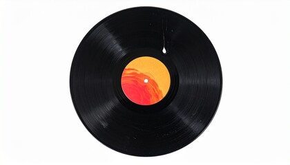 vinyl record isolated on white