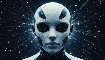 Alien Portrait In Space