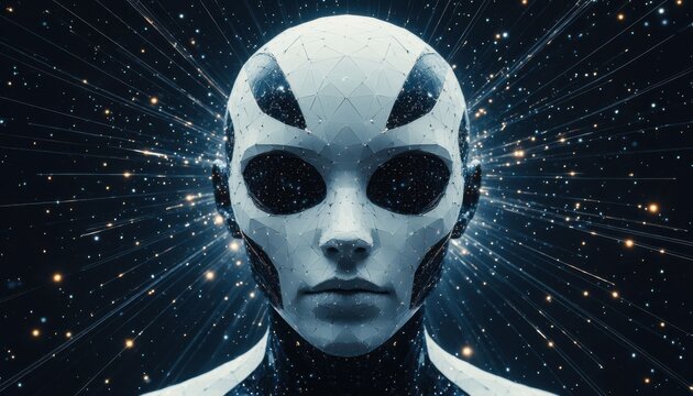 Alien Portrait In Space