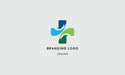 Flat design monogram Medical and Emergency logo