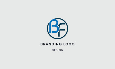 Flat design monogram BF logo