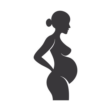 Pregnant woman flat icon