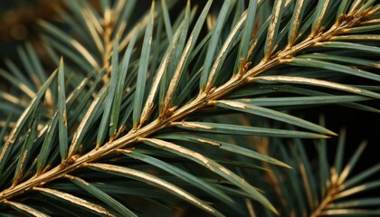 Decorated Spruce Branch Closeup