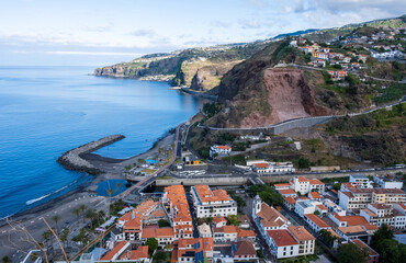 Ribeira brava town and coastline in madeira portugal
