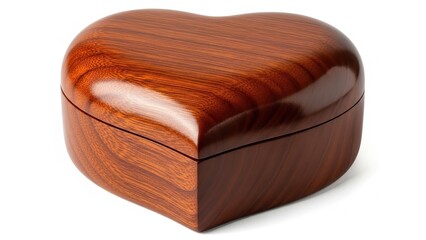 Heart Shaped Wooden Box Closeup.