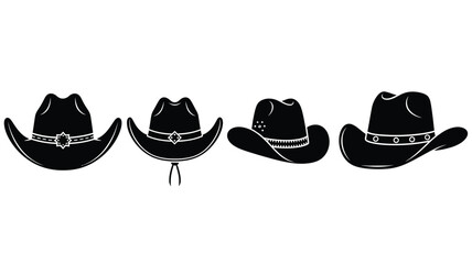 A collection of western cowboy hats displayed in a striking silhouette © MDAUAL