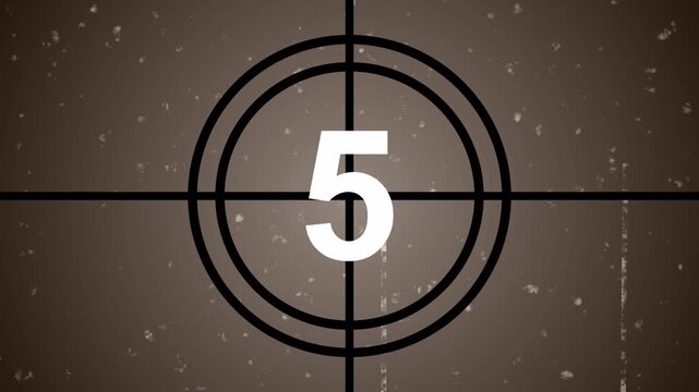  10 seconds countdown timer old film Countdown movie from 10 to 0 number. 4k footage video animation