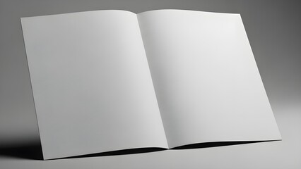 Blank paper mockup with subtle grain, balanced lighting, gentle shadows, and a clean contemporary aesthetic for presentations.